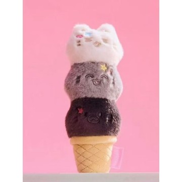 ⭐韓國代購正版⭐韓娛seventeen文俊輝屬性三層冰淇淋球棉花娃娃可愛明星同人禮物限量