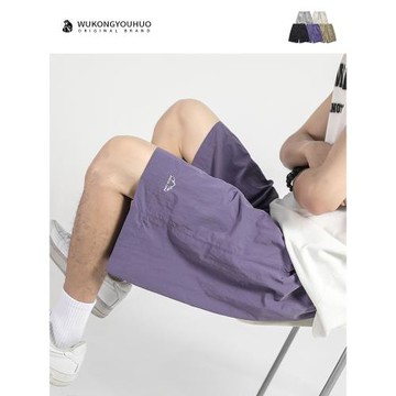 悟空有貨夏季戶外速干運動傘兵短褲男女潮牌街頭寬松百搭五分褲子