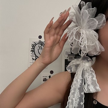 【台灣公司 可打統編】免運 超仙歐根紗燒邊水晶大花朵發夾高級感氣質發飾鴨嘴夾百搭發夾頭飾 可開發票 全館五折 工廠現貨直銷 新品特價 z9211