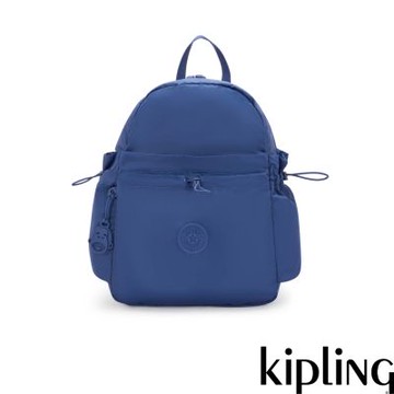 『拉拉包』Kipling 休閒藍輕盈抽繩束口後背包-AMITA