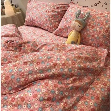 韓式小碎花 全棉水洗床組 床包 四件組 三件組 單人雙人加大特大床包組 床單被套枕頭套 保潔墊 舒柔棉 適合裸睡