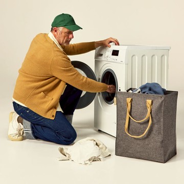 單格洗衣籃57L (灰)