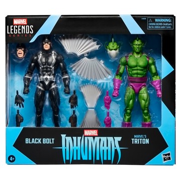 Hasbro 孩之寶 MARVEL 漫威 傳奇人物2件組 6吋 Inhumans Black Bolt & Triton  混和顏色  1套