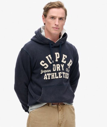 Superdry Men's Men's Vintage Athletic Hoodie Navy / Eclipse Navy - Size: M