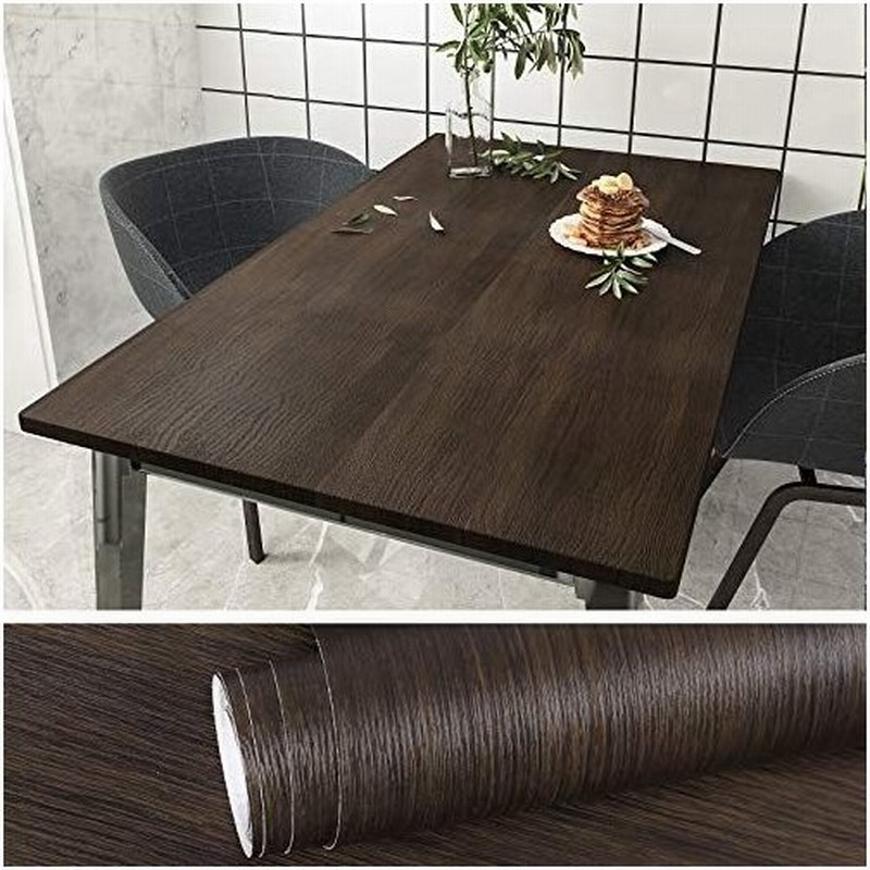 Veelike 壁紙シール インテリアシール 木目調 ダークブラウン リメイクシート 40cmx300cm テクスチャ 茶色 リフォームシー 通販 Lineポイント最大get Lineショッピング