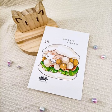 ME183-i06_我紙在乎你百喵萌(虎咬豬系列)明信片_postcard