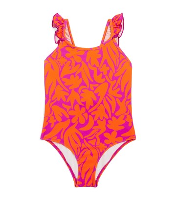 Il Gufo Frilled Patterned Swimsuit