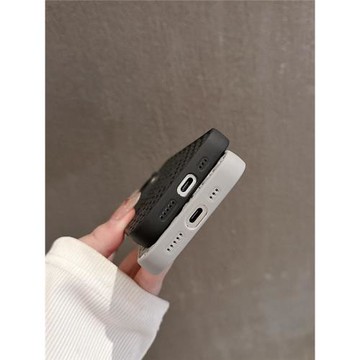 散熱鏡頭磁吸支架適用蘋果16promax手機殼新款iphone15pro鏤空透氣14防摔12硅膠13高級感男女Plus全包11情侶