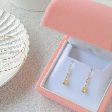 K金 耳環 日本製造 耳針 輕珠寶 聖誕飾品