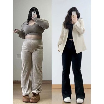 300斤大碼女裝黑色微喇牛仔褲女秋季新款褲子胖mm顯瘦喇叭褲女褲