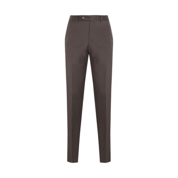 Pt Torino - Brown Virgin Wool Blend Stretch Jogger Pants