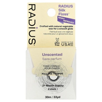 RADIUS, 全天然絲綿，無味，33 碼（30 米）