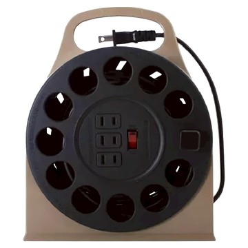 ADAMOUTDOOR 多用途輪座式延長線 三座 110V AC/60Hz  15m  沙色  1個