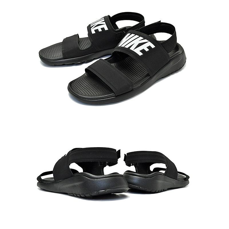 Nike tanjun sandals black and white online