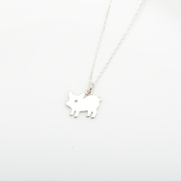 【Angel & Me】幸福 小豬 豬事順利 s925 純銀項鍊 生日 禮物