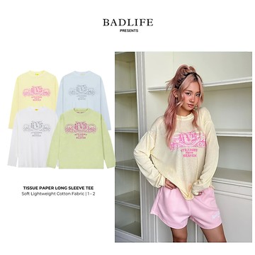 BADLIFE - HEAVEN SENT｜Straight From Heaven 長袖上衣 竹節棉寬鬆T恤