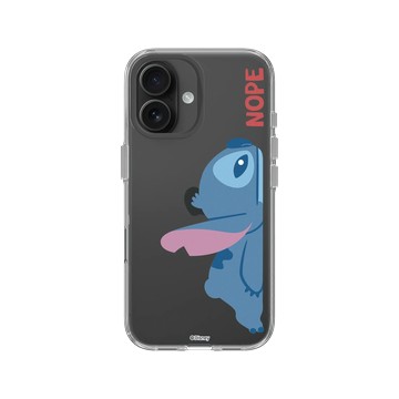 iPhone 16 Clear Case（相機按鈕） 透明 - 迪士尼-史迪奇 Disney Stitch - 史迪奇 - 哼 NOPE