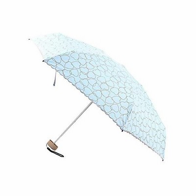 折りたたみ傘 超軽量 レディース 晴雨 兼用 日傘 Uv カット かわいい ハート柄 ライトブルー 通販 Lineポイント最大get Lineショッピング