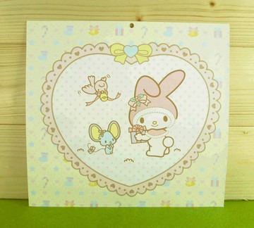 【震撼精品百貨】My Melody 美樂蒂 雙面卡片-黃老鼠 震撼日式精品百貨