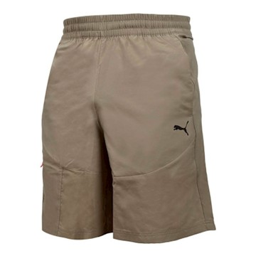PUMA 男基本系列TECH工裝9吋短風褲-慢跑 休閒 5分褲 68461083 卡其黑