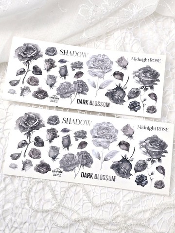 :Mono rose / deep rose : 霧面透明貼紙