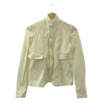 robe de chambre COMME des GARCONS  90年代1998秋冬款聚酯彈性單排扣外套 | M碼 | 白色 | 女款