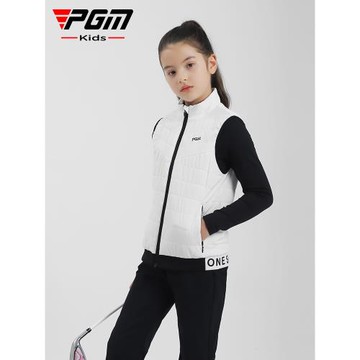 PGM兒童高爾夫馬甲秋冬男童裝運動服女童外套衣服防風青少年服裝