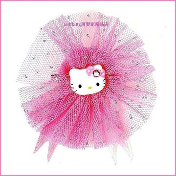 asdfkitty*KITTY螢光桃粉色別針-瞬間變身可愛公主歐-日本正版