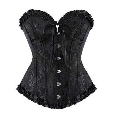暗黑風宮廷緊身束腰抹胸性感辣妹風綁帶修身顯瘦外穿魚骨胸衣上衣