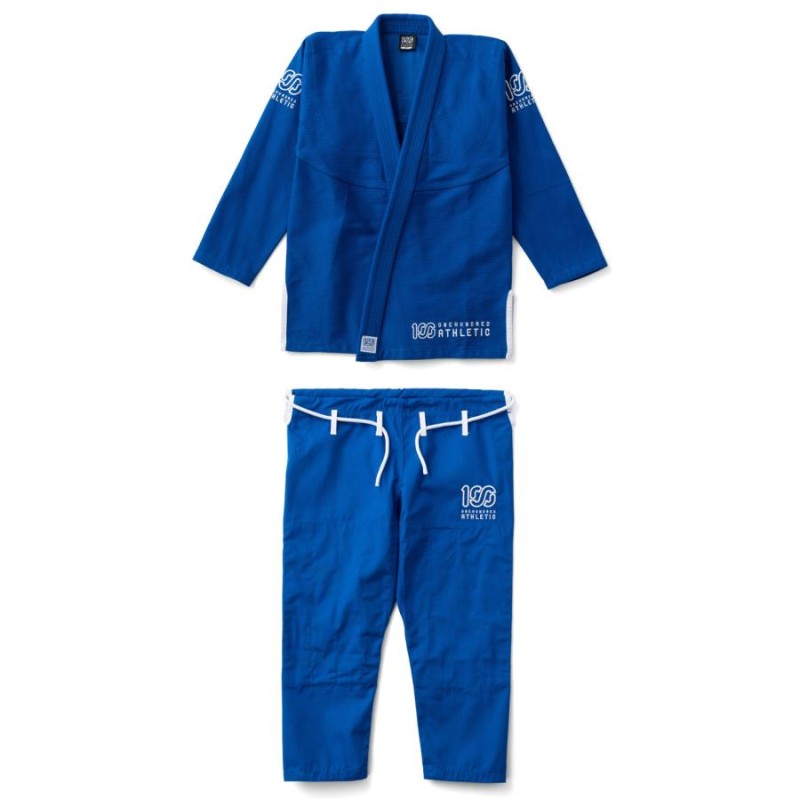 柔術 JIU-JITSU 】 100A BJJ KIMONO *BLUE ／ ワンハンドレッド