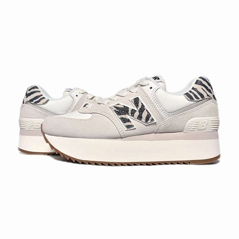 NEW BALANCE WL574ZDD WHITE ZEBRA ニューバランス スニーカー ( 530 725 厚底 ベージュ 白 オフホワイト  ゼブラ アニマル B レディース ウィメンズ ) | LINEショッピング