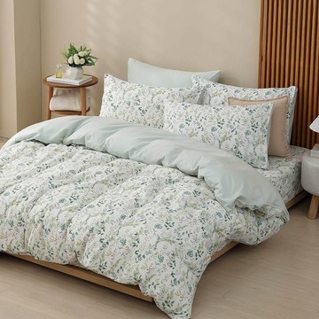 雙人兩用被套特大床包組/ 100%精梳純棉 / 純棉 / 洛伊 [鴻宇] 台灣製 - C20159