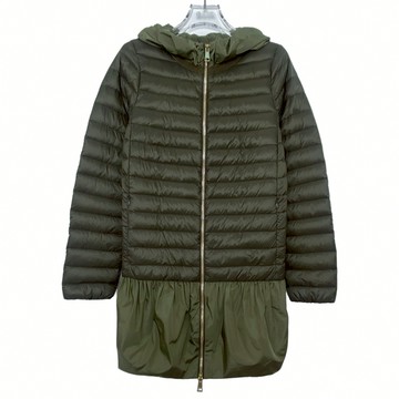 (S) moncler質感羽絨Dragonnet系列連帽尾部裙擺設計綠色外套