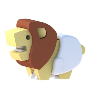halftoys3d動物樂園獅子寶寶lion baby)steam教育玩具