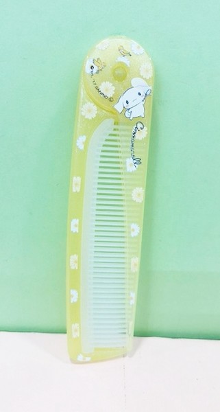 【震撼精品百貨】大耳狗_Cinnamoroll~Sanrio 大耳狗喜拿摺疊長扁梳-黃#13113