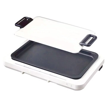 IRIS OHYAMA 愛麗思歐雅瑪 左右溫控電烤盤 普通型 596 x 397 x 147mm 白色 1台  WHP-012