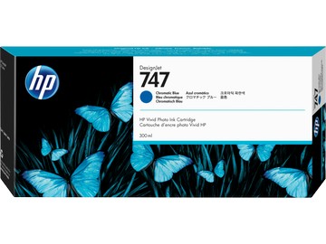 HP NO.747 原廠豔藍色(CB)高容量墨水匣 P2V85A (300ml) For:HP Z9