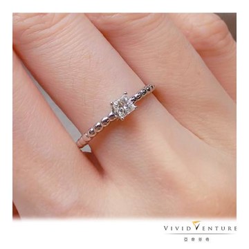 亞帝芬奇 15分 天然真鑽 鑽石 戒指 方向 14K金台