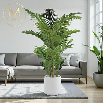 快速出貨🌳居家綠植美學【Floral M】招財旺運鳳凰尾1.6公尺室內大型仿真植栽（贈送花盆）