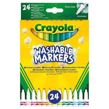 Crayola 繪兒樂 可水洗細頭彩色筆  24色  1組