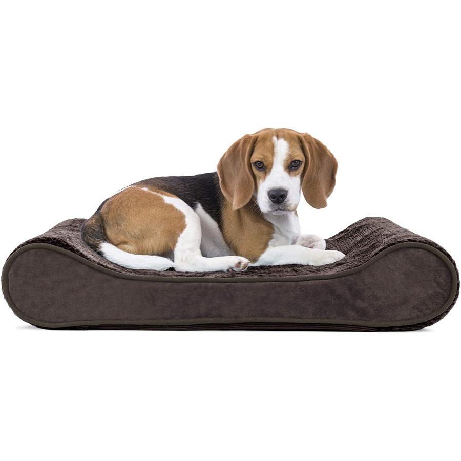 Furhaven Medium Orthopedic Dog Bed Minky Plush Velvet Luxe Lounger