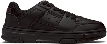 HUGO 黑色 Faux-Leather Mesh Trims 运动鞋