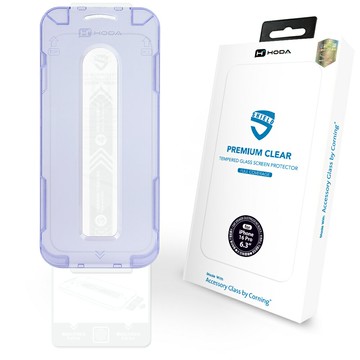 【HODA】iPhone 15 / 16 系列  美國康寧授權玻璃保護貼 附無塵太空艙貼膜神器 ❮ iPhone 15 Plus (15+) / 16 Plus (16+) ❯ 0.33 2.5D康寧高透光
