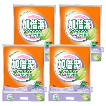 加倍潔 尤加利 + 小蘇打防蹣洗衣粉 4.5KG 4包