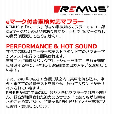 REMUSセンター+リアマフラー RS3(8Y) スポーツバック ('22-)用 175x100