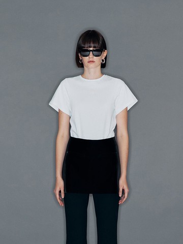 ASCELLA Logo half sleeve t-shirt White