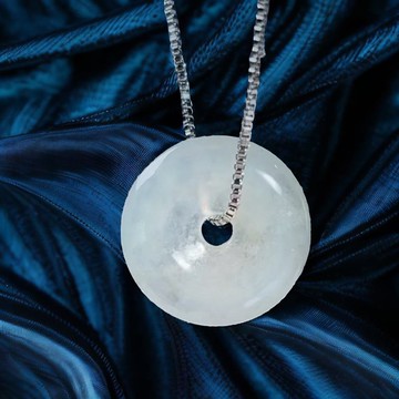 【願‧平安】冰種翡翠平安扣項鍊 | 天然緬甸玉A貨翡翠 | 送禮