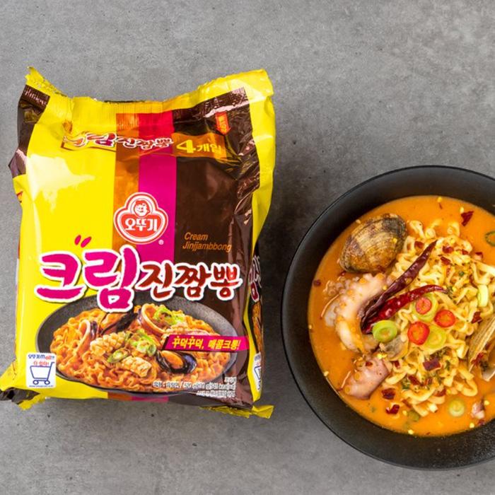 [オットギ] クリームジンチャンポン   130g×4個入りパック 韓国チャンポンラーメン クリーミチャンポン 韓国ラーメン