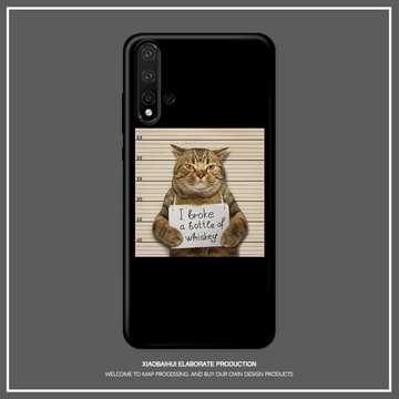 適用華為nova9pro/4e/3i/3e/2s/5i/5z/678se手機殼短毛貓個性創意