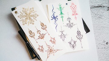 波希米亞裝飾刺青 金屬紋身貼紙 白金色 唯美 禪風 歐美風 台灣製